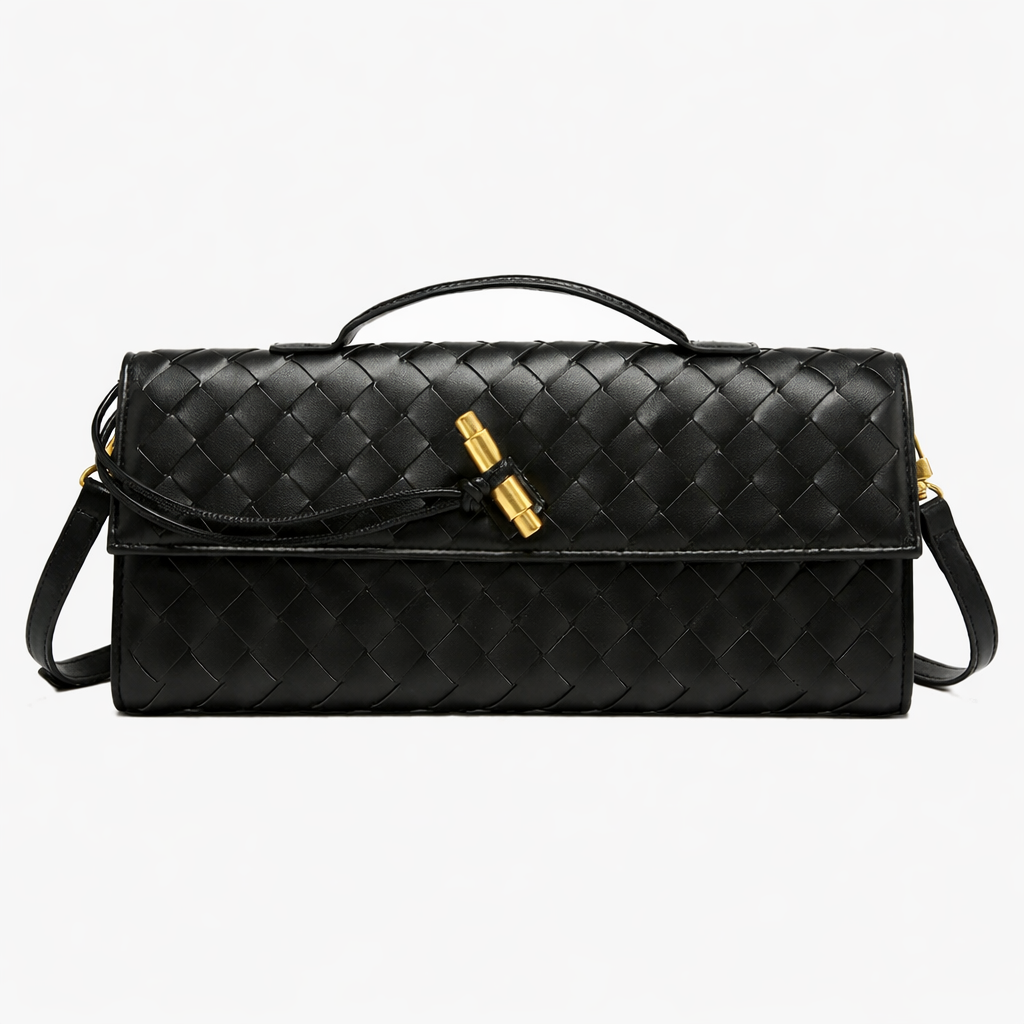 Luxury Woven Clutch Bag – Elegant Evening Shoulder Style