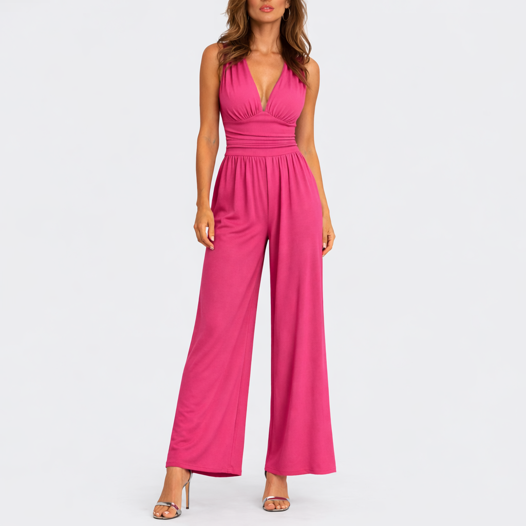 Chic Sleeveless Wide-Leg Jumpsuit