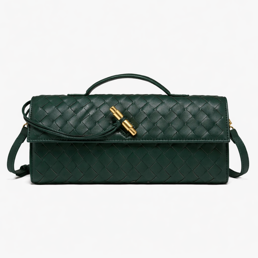 Luxury Woven Clutch Bag – Elegant Evening Shoulder Style
