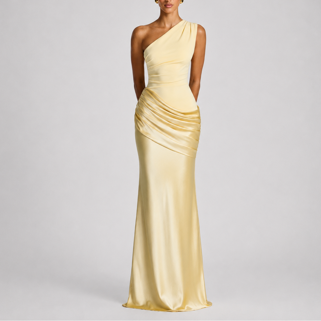 Women's Elegant One Shoulder Maxi Dress